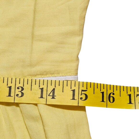 Vineyard Vines Buttercream Yellow  Embroidered Easter Spring  Mini Dress 6 - Picture 15 of 16